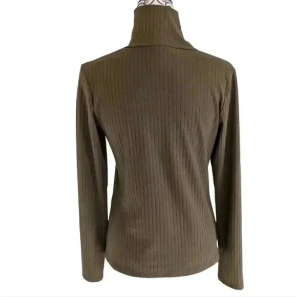 Cokluch Kim Sweater Goblincore Casual Office Women's Small Oregano Green Ribbed - Picture 4 of 13